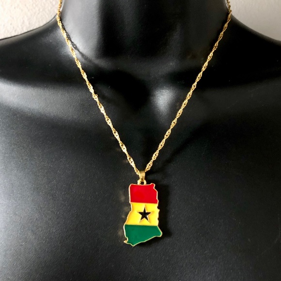 Haiti Flag & Map Necklace - Picture 5 of 6